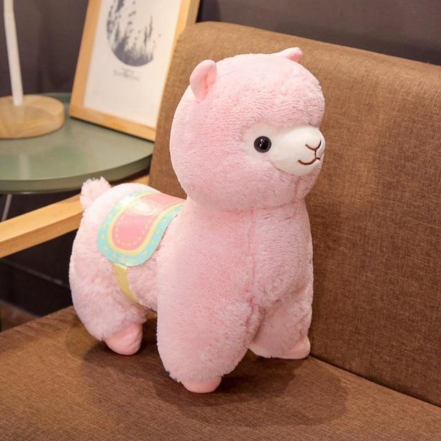 Cute Pastel Colorful Alpaca Plush Toy Set