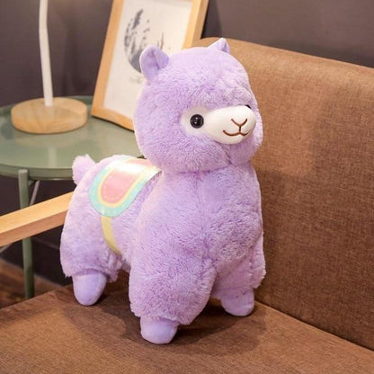 Cute Pastel Colorful Alpaca Plush Toy Set