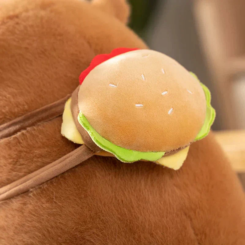 Cute Plush Burger Backpack Charms
