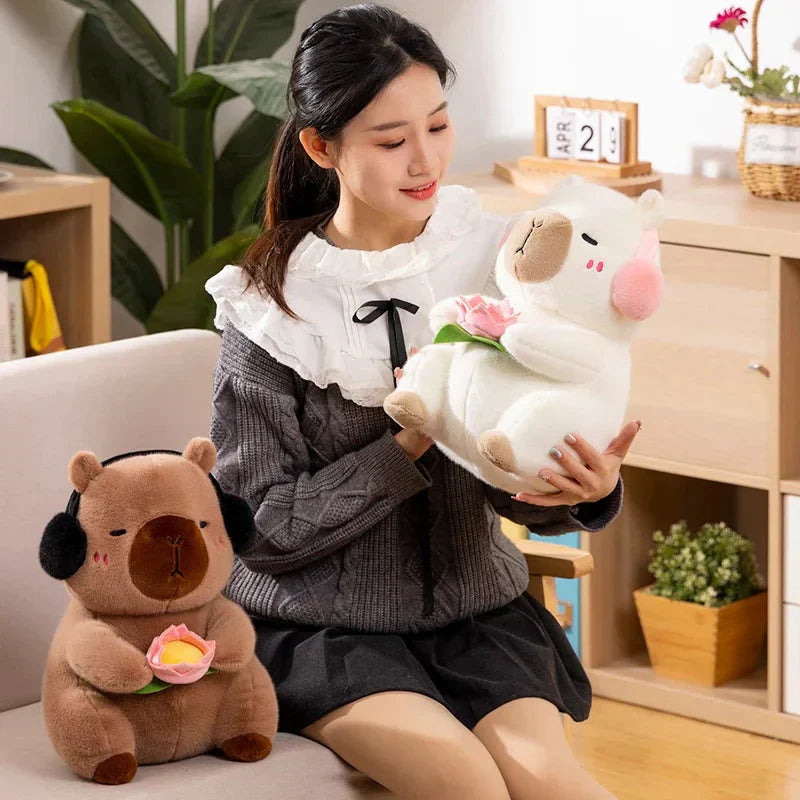 Cuddly Capybara & Monkey Stuffed Animal Friends