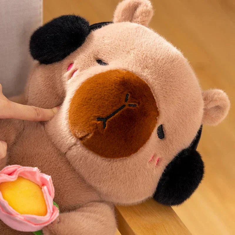 Cuddly Capybara & Monkey Stuffed Animal Friends