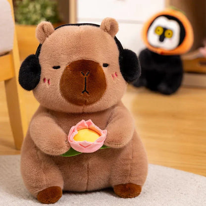Cuddly Capybara & Monkey Stuffed Animal Friends