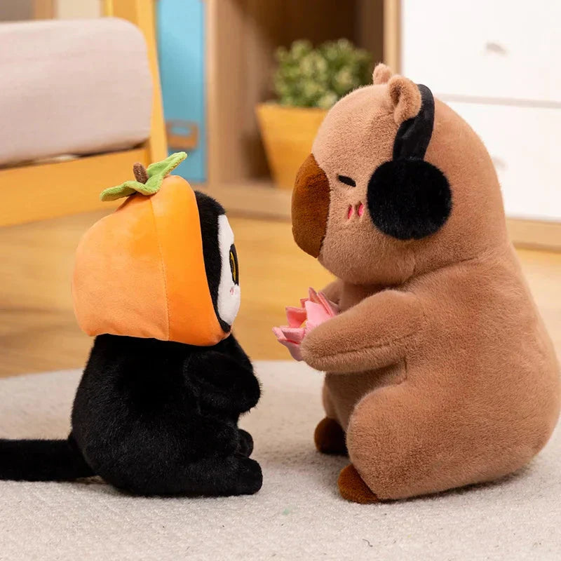 Cuddly Capybara & Monkey Stuffed Animal Friends