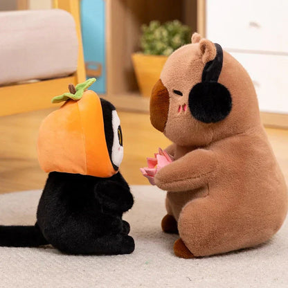 Cuddly Capybara & Monkey Stuffed Animal Friends