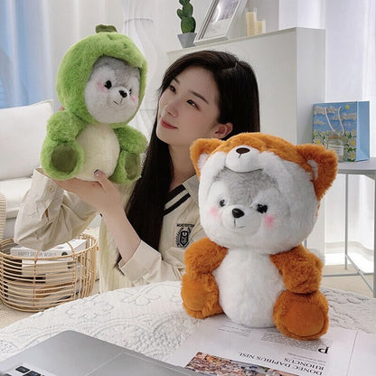Cuddly Husky Plush Toy Set