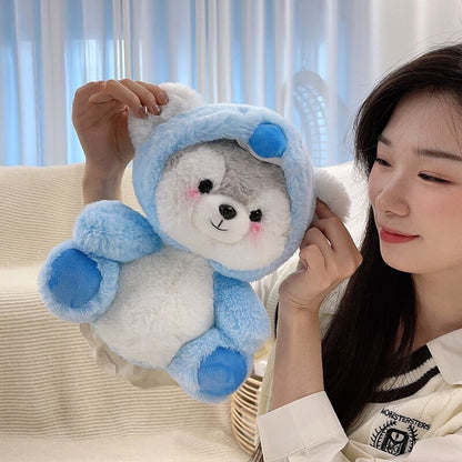 Cuddly Husky Plush Toy Set