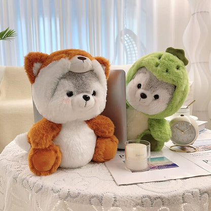 Cuddly Husky Plush Toy Set