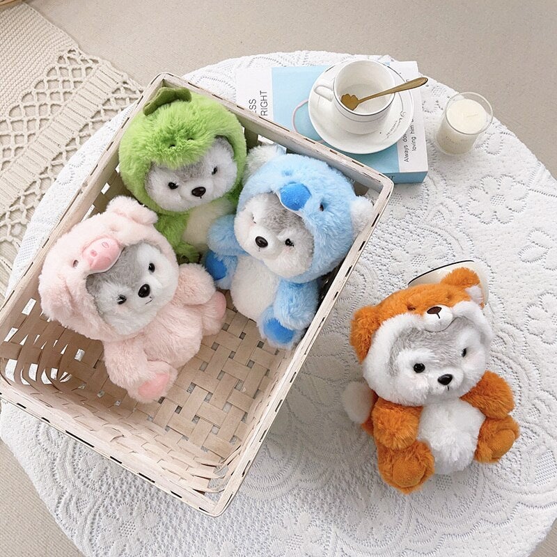 Cuddly Husky Plush Toy Set