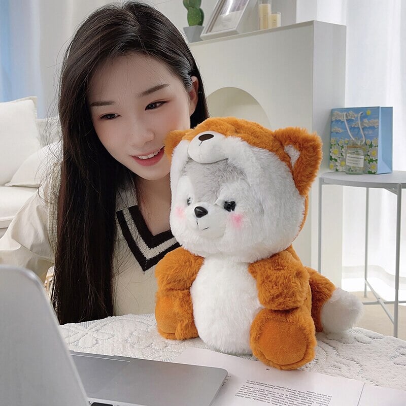 Cuddly Husky Plush Toy Set
