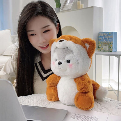 Cuddly Husky Plush Toy Set