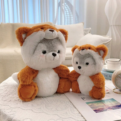 Cuddly Husky Plush Toy Set