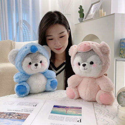 Cuddly Husky Plush Toy Set - Fesara