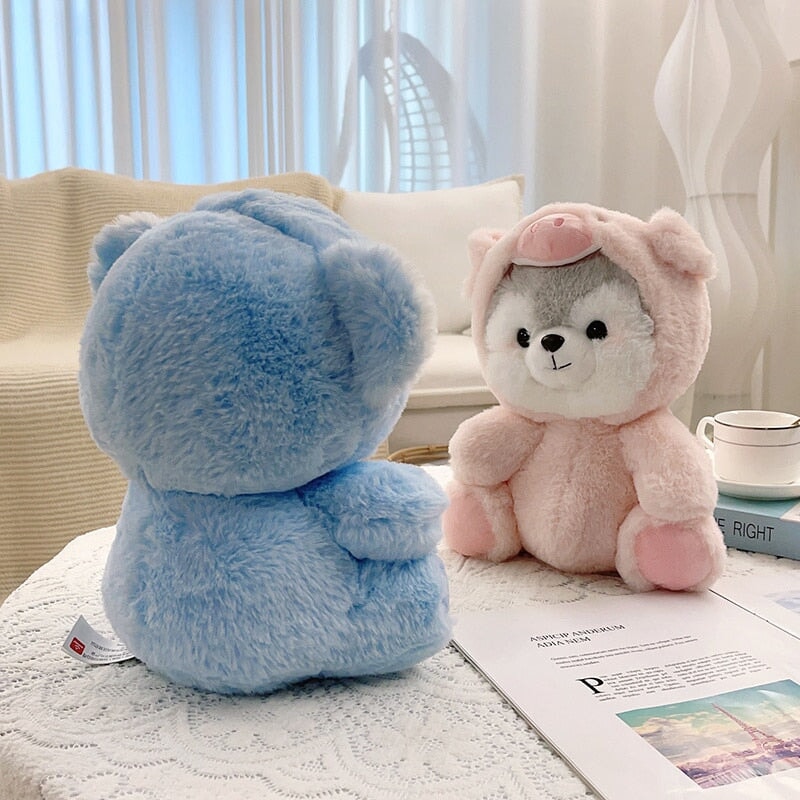 Cuddly Husky Plush Toy Set