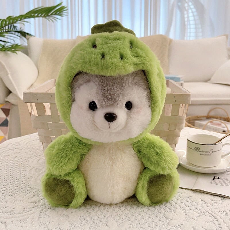 Cuddly Husky Plush Toy Set