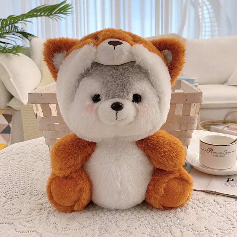 Cuddly Husky Plush Toy Set