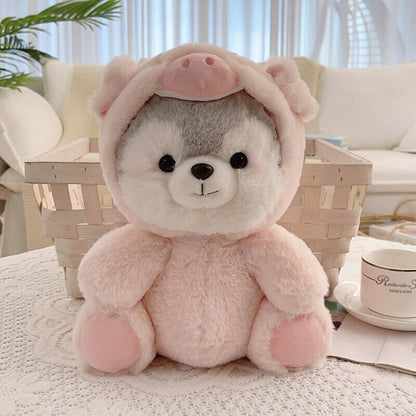 Cuddly Husky Plush Toy Set