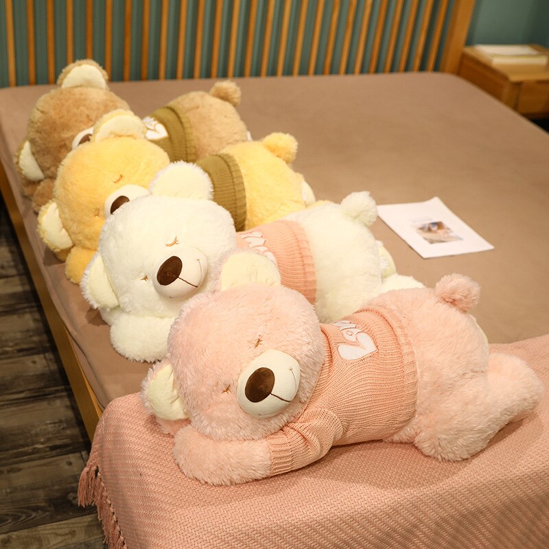 Cuddly Brown White Teddy Bear Plush Toy - Fesara