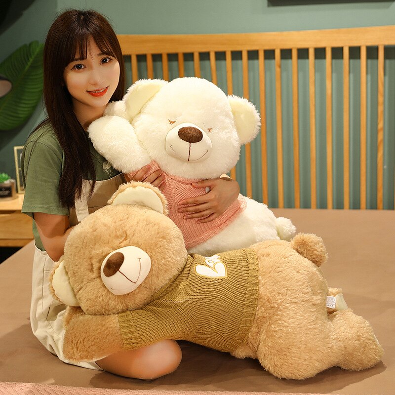 Cuddly Brown White Teddy Bear Plush Toy