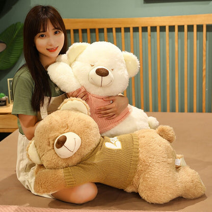 Cuddly Brown White Teddy Bear Plush Toy