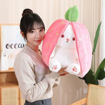 Soft Cute Bunny Plush Toy Zip Up - Fesara