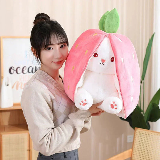 Soft Cute Bunny Plush Toy Zip Up - Fesara