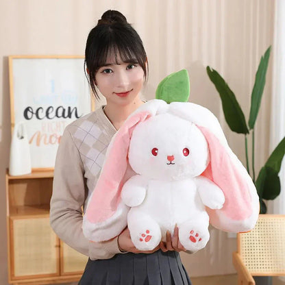 Soft Cute Bunny Plush Toy Zip Up