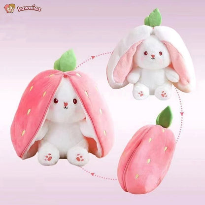 Soft Cute Bunny Plush Toy Zip Up