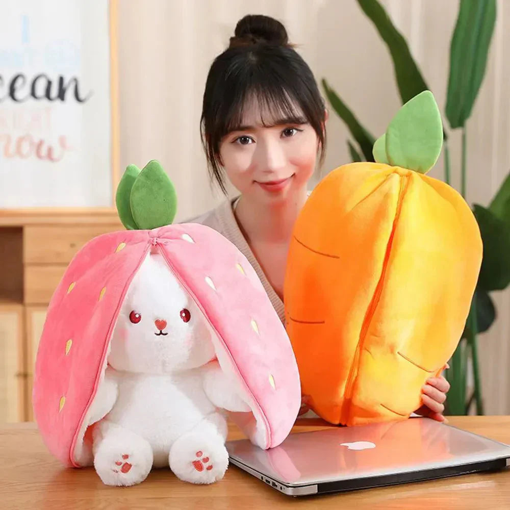 Soft Cute Bunny Plush Toy Zip Up