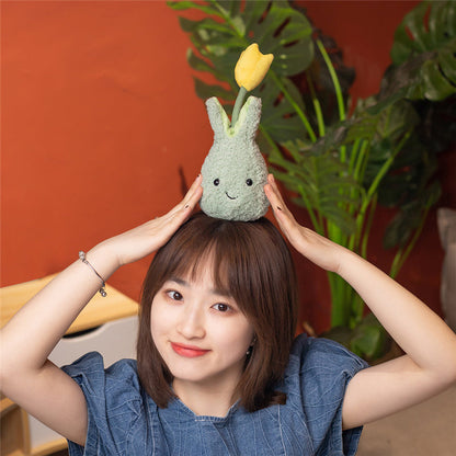 Soft Floral Tulip Cushion Plant Pot Toy
