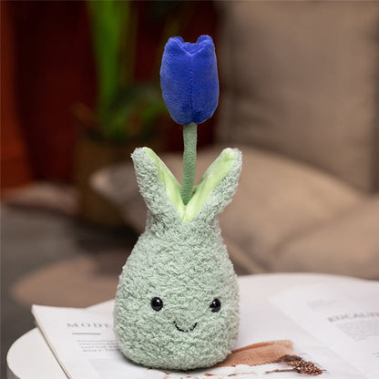 Soft Floral Tulip Cushion Plant Pot Toy
