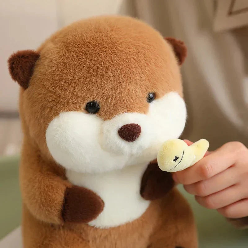 Adorable Otter Family Figurine