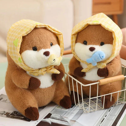 Adorable Otter Family Figurine