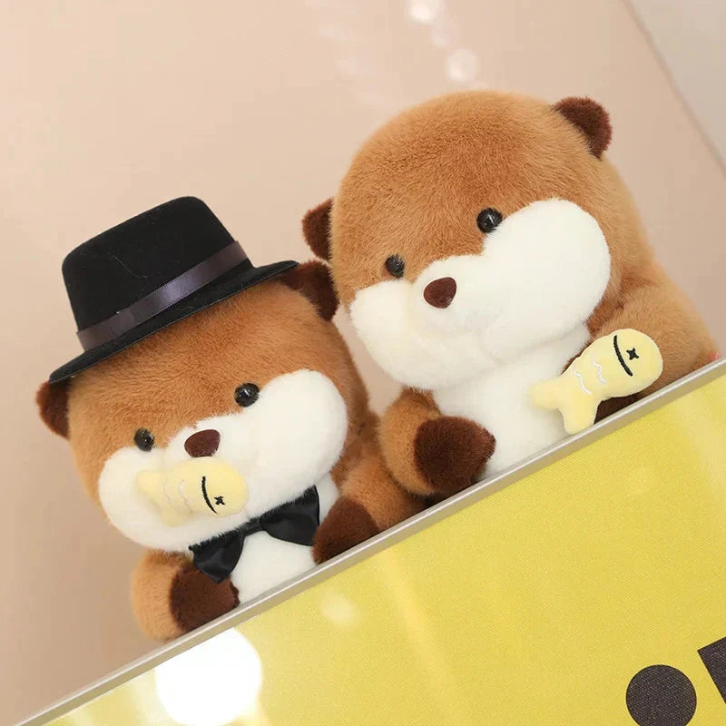 Adorable Otter Family Figurine