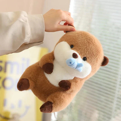 Adorable Otter Family Figurine
