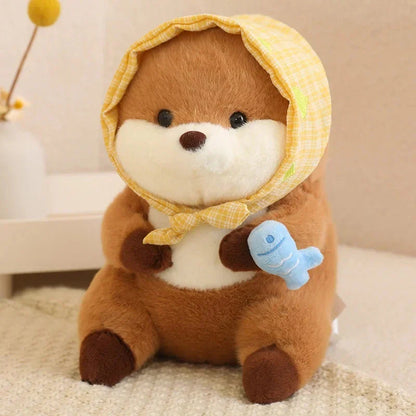 Adorable Otter Family Figurine