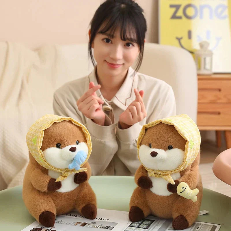 Adorable Otter Family Figurine