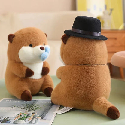 Adorable Otter Family Figurine