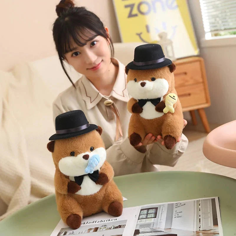 Adorable Otter Family Figurine