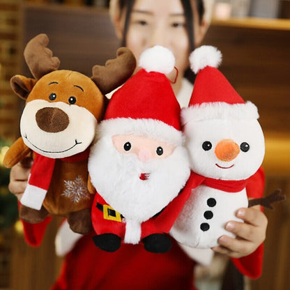 Cuddly Christmas Reindeer Snowman Plush Toys