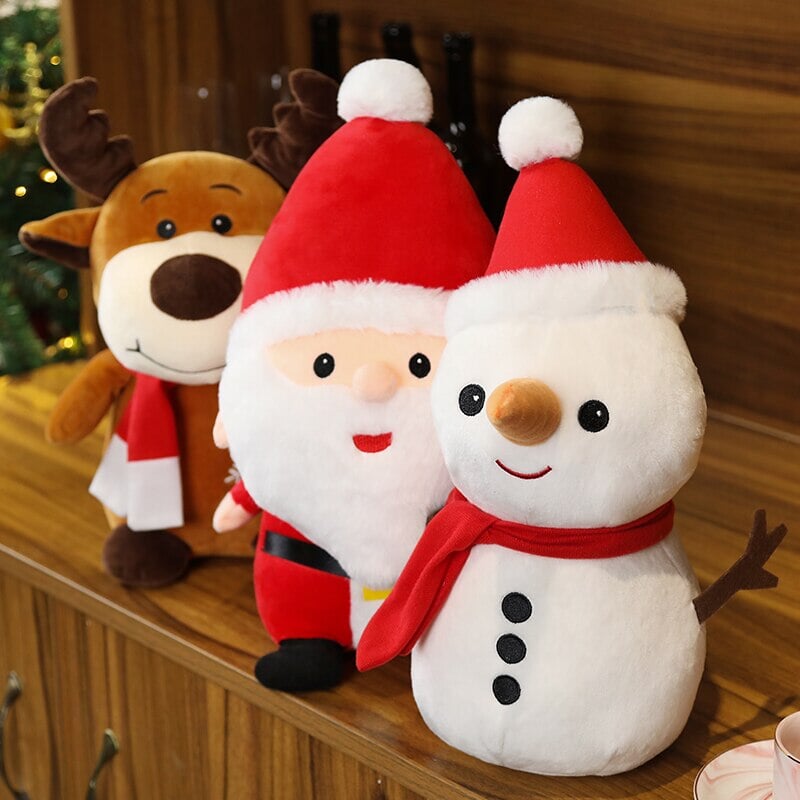 Cuddly Christmas Reindeer Snowman Plush Toys
