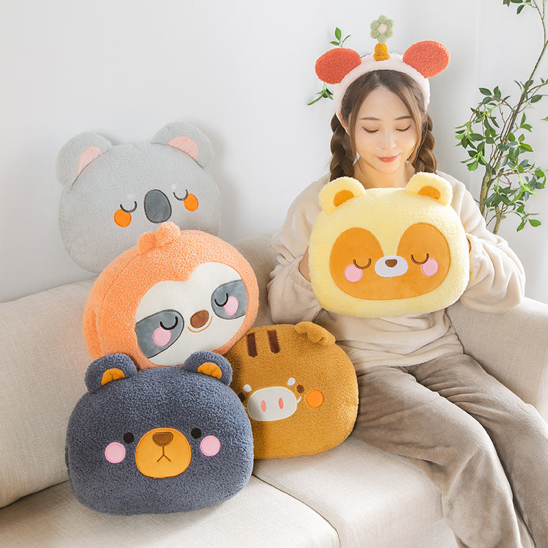 Soft Animal Hand Warmer Plush Toy Set