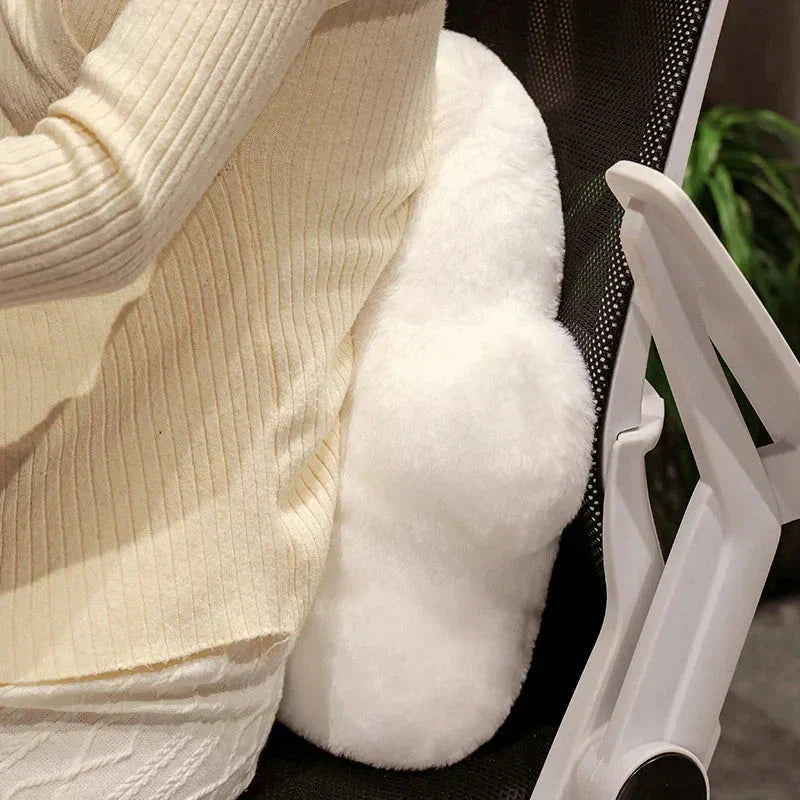 Soft White Downy Plush Pillow