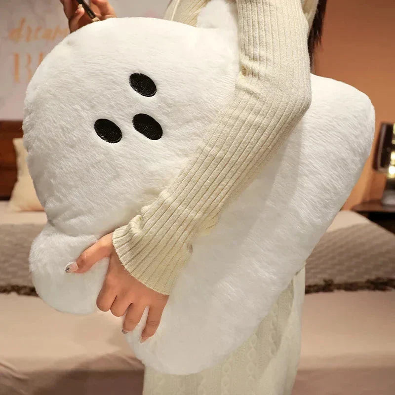 Soft White Downy Plush Pillow
