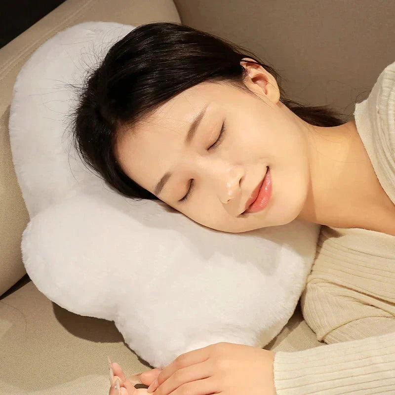 Soft White Downy Plush Pillow