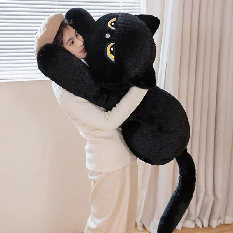 Big Soft Grey Kitten Plush Toys - Fesara