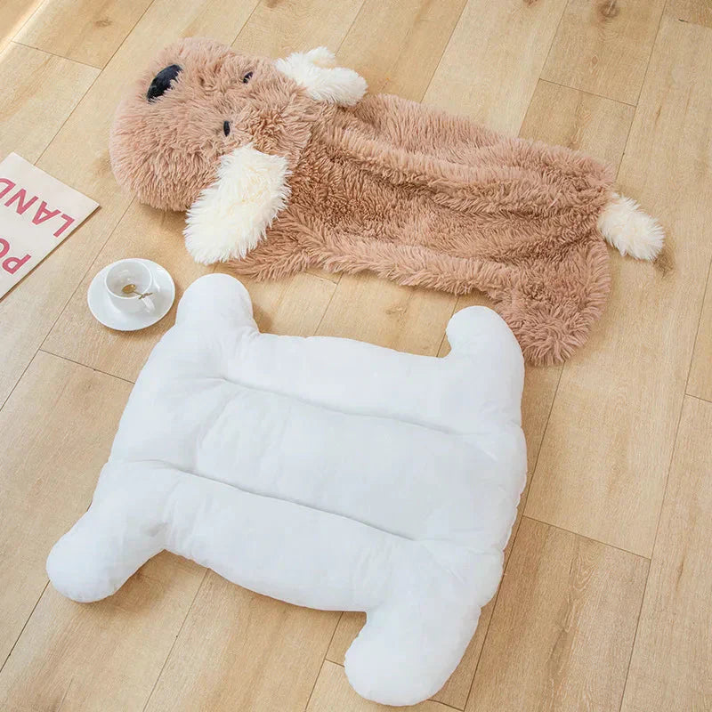 Big Soft Dog Pancake Cuddle Toy