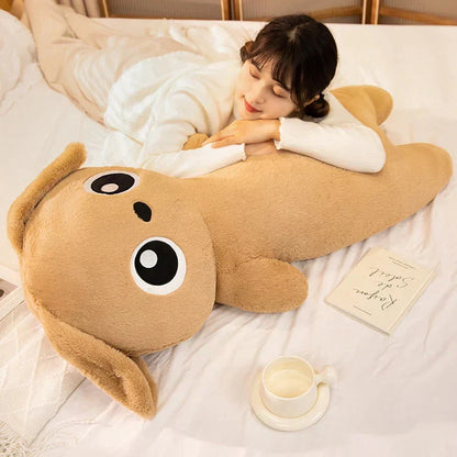 Big Cute Gray Plush Dog Toy