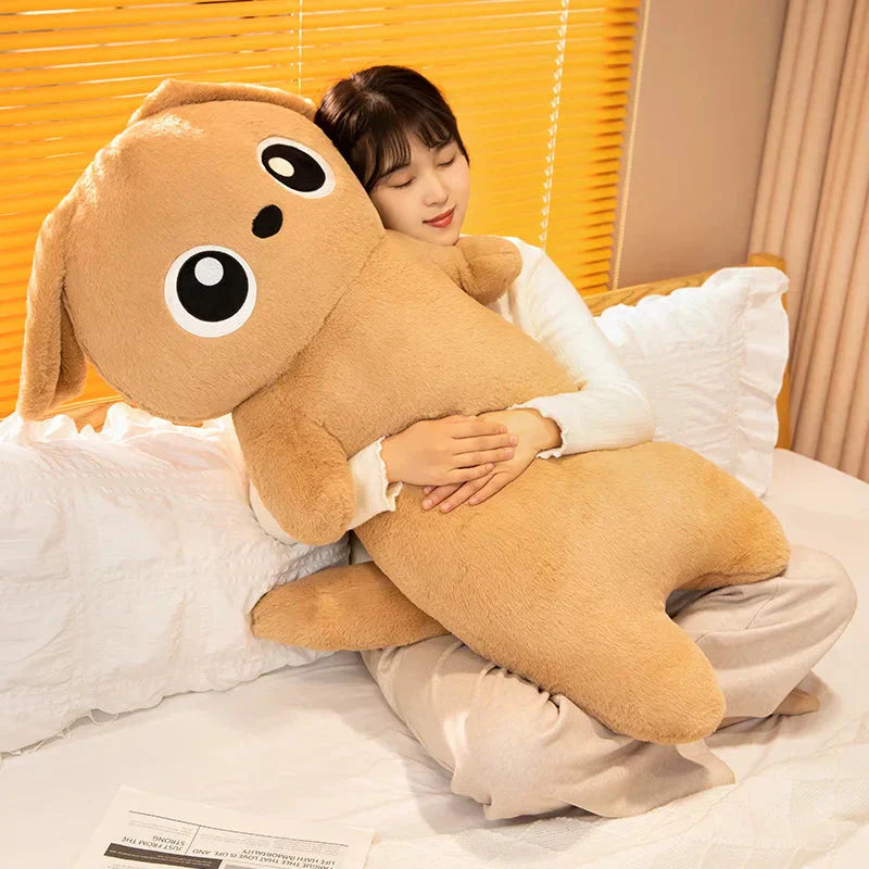 Big Cute Gray Plush Dog Toy