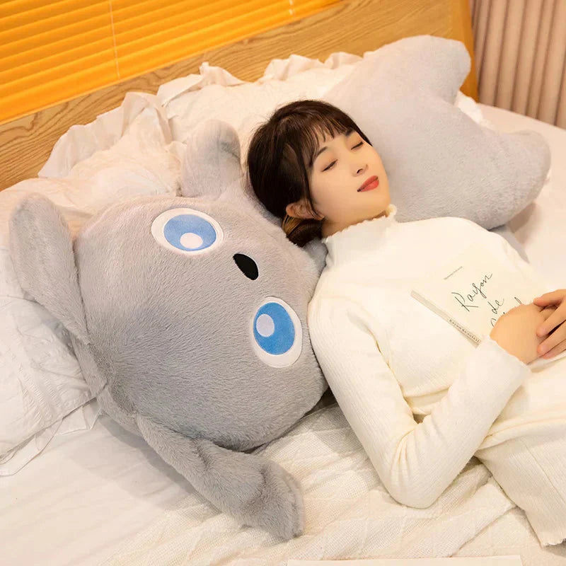 Big Cute Gray Plush Dog Toy
