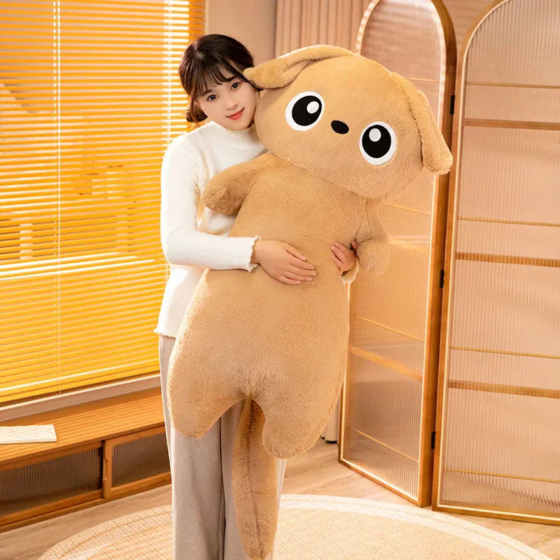 Big Cute Gray Plush Dog Toy